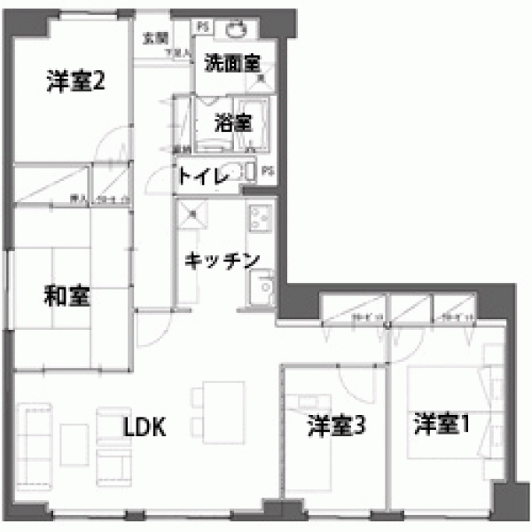 施工前間取り図